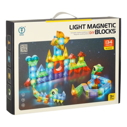 KLOCKI MAGNETYCZNE ŚWIECĄCE 134 EL.