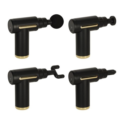 PISTOLET DO MASAŻU MASAŻER DO PLECÓW CIAŁA LED 4W1 CZARNY