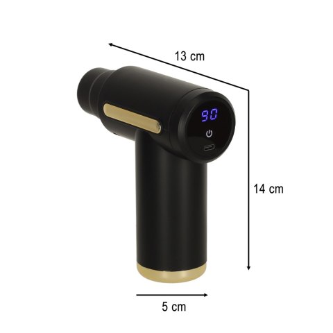 PISTOLET DO MASAŻU MASAŻER DO PLECÓW CIAŁA LED 4W1 CZARNY