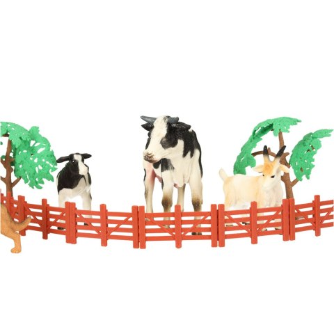 FIGURKI ZWIERZĘTA ZWIERZĄTKA ZAGRODOWE FARMA 7SZT + MATA I AKCESORIA ZESTAW