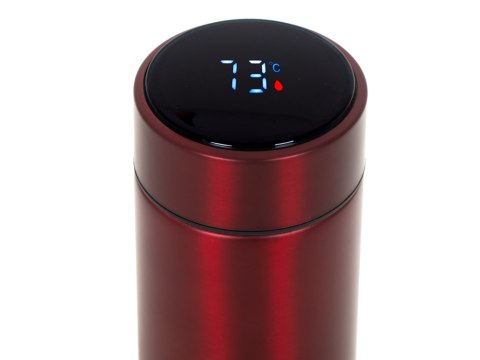 KUBEK BIDON TERMICZNY TERMOS SMART LED 500ML BORDOWY KUBEK BIDON TERMICZNY TERMOS SMART LED 500ML BORDOWY
