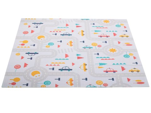 MATA EDUKACYJNA PIANKOWA DWUSTRONNA SKŁADANA ULICA LAS 177 X 158 CM