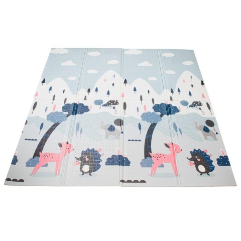 MATA EDUKACYJNA PIANKOWA DWUSTRONNA SKŁADANA ULICA LAS 177 X 158 CM