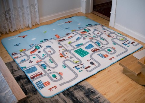 MATA EDUKACYJNA PIANKOWA SKŁADANA ULICA 180 X 200