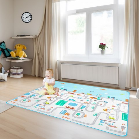 MATA EDUKACYJNA PIANKOWA SKŁADANA ULICA 180 X 200