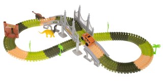 TOR WYŚCIGOWY SAMOCHODOWY DINOZAUR ZESTAW SAMOCHÓD 228 ELEMENTÓW