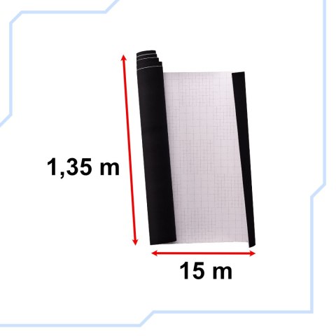 FOLIA ROLKA AKSAMITNA CZARNA 1,35X15M