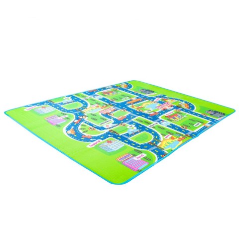 MATA EDUKACYJNA PIANKOWA SKŁADANA ULICA 160 X 130 CM