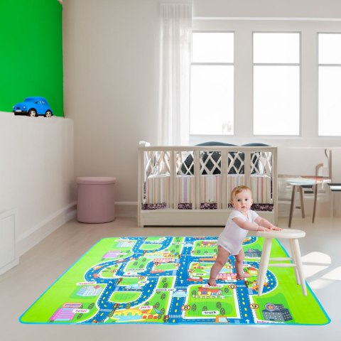 MATA EDUKACYJNA PIANKOWA SKŁADANA ULICA 160 X 130 CM