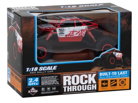 SAMOCHÓD ZDALNIE STEROWANY NA PILOTA RC ROCK CRAWLER HB 2,4GHZ 1:18 CZERWONY
