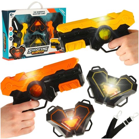 PAINTBALL LASEROWY PISTOLET X 2 Z TARCZĄ X 2 NA PODCZERWIEŃ