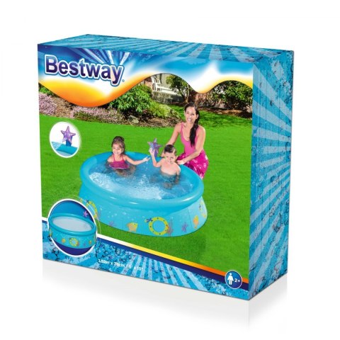 Basenik rozporowy ogrodowy z Natryskiem dla dzieci Rybki 152x38 BESTWAY Basenik rozporowy ogrodowy z Natryskiem dla dzieci Rybki 152x38 BESTWAY