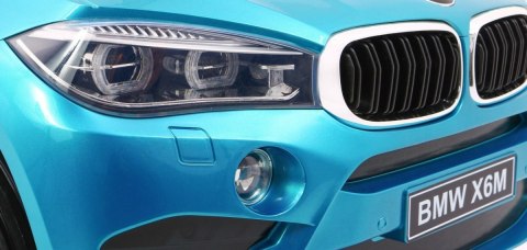 BMW X6M Elektryczne Autko dla dzieci Lakier Niebieski + Pilot + EVA + Wolny Start + Audio + LED