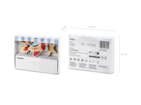 ŚWIECZKI URODZINOWE SAMOLOT 3-4,5CM 3SZT. ŚWIECZKI URODZINOWE SAMOLOT 3-4,5CM 3SZT.