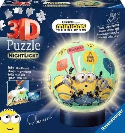 Puzzle 3D Świecąca kula: Minionki Puzzle 3D Świecąca kula: Minionki