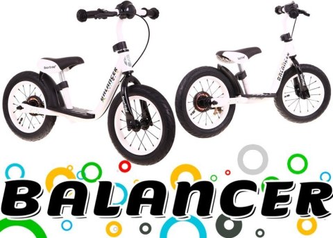 Rowerek biegowy SporTrike Balancer dla dzieci Biały Pierwszy rowerek do Nauki jazdy Rowerek biegowy SporTrike Balancer dla dzieci Biały Pierwszy rowerek do Nauki jazdy