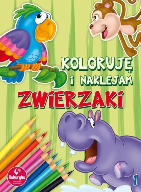 Koloruję i naklejam zwierzaki 1 Koloruję i naklejam zwierzaki 1