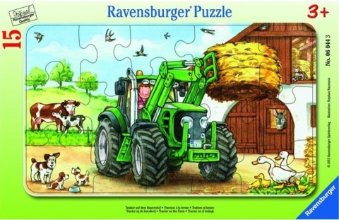 Puzzle 15 Traktor na polu Puzzle 15 Traktor na polu