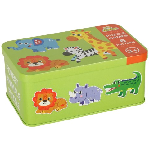 Puzzle w puszce zwierzątka safari 25 puzzli Puzzle w puszce zwierzątka safari 25 puzzli