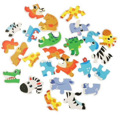 Puzzle w puszce zwierzątka safari 25 puzzli Puzzle w puszce zwierzątka safari 25 puzzli