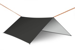 PLANDEKA TARP PŁACHTA BIWAKOWA NAMIOT NA HAMAK OSŁONA PRZECIWDESZCZOWA 300CM CZARNY