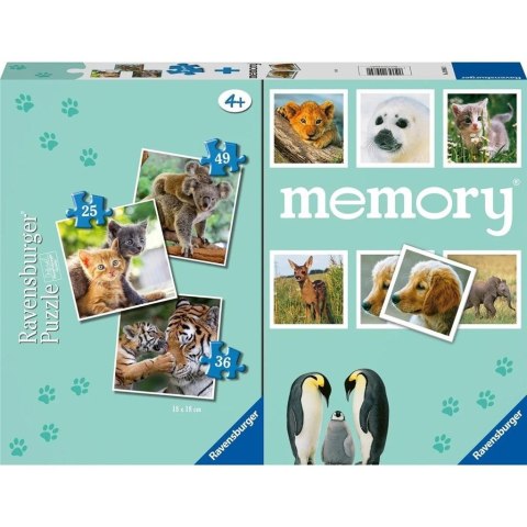 Puzzle 2D 3w1 + memory Dzieci Zwierząt Puzzle 2D 3w1 + memory Dzieci Zwierząt