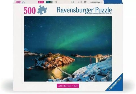 Puzzle 500 Zorza Polarna nad Bergsfjord Puzzle 500 Zorza Polarna nad Bergsfjord