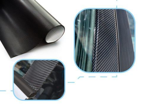 Folia rolka carbon 4D czarna 1,52x30m Folia rolka carbon 4D czarna 1,52x30m