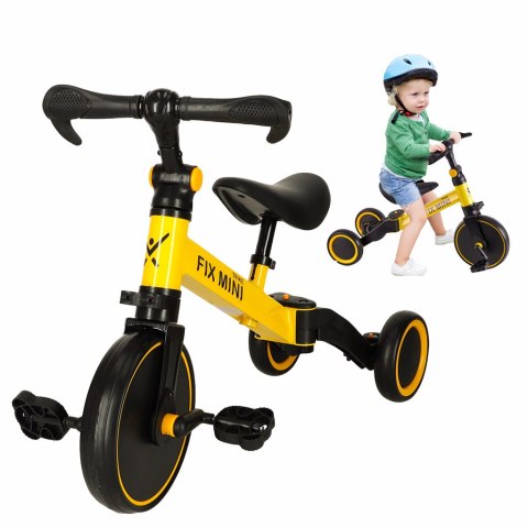 ROWEREK TRIKE FIX MINI BIEGOWY TRÓJKOŁOWY 3W1 Z PEDAŁAMI ŻÓŁTY