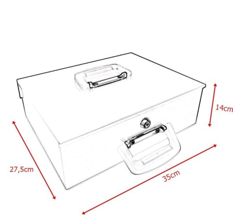 Masywna Kaseta Kasetka na pieniądze gotówka 35cm BITUXX sejf/skrytka Masywna Kaseta Kasetka na pieniądze gotówka 35cm BITUXX sejf/skrytka