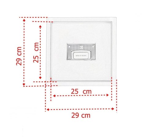 Odpływ kwadratowy kratka prysznicowa 25x25cm stal nierdzewna z maskownicą Edelstahl