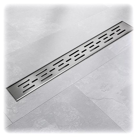 Odpływ podłogowy liniowy Matrix pod prysznic 120cm z syfonem ze stali inox