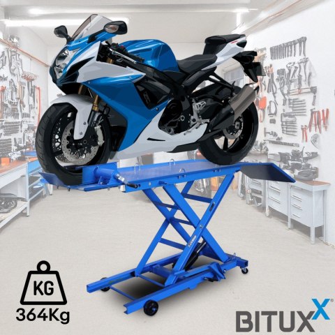 Podnośnik nożycowy motocyklowy Hydrauliczny z pompką nożną 464 kg Bitux Podnośnik nożycowy motocyklowy Hydrauliczny z pompką nożną 464 kg Bitux