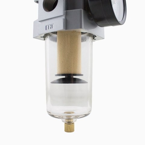 Reduktor filtr do sprężonego powietrza z manomentrem 1/4" Mocny Zestaw Reduktor filtr do sprężonego powietrza z manomentrem 1/4" Mocny Zestaw