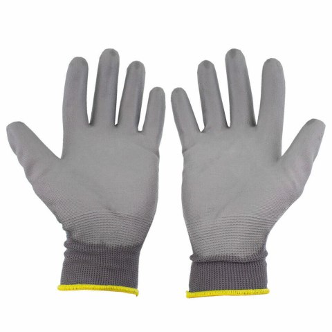 Rękawice ochronne robocze unisex z powłoką PU 10 par rozmiar M (8) Bituxx Rękawice ochronne robocze unisex z powłoką PU 10 par rozmiar M (8) Bituxx