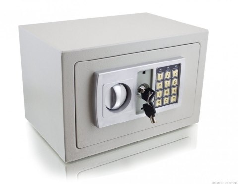 Sejf meblowy z zamkiem elektronicznym jasnoszary Pancerna szafka na szyfr Sejf meblowy z zamkiem elektronicznym jasnoszary Pancerna szafka na szyfr