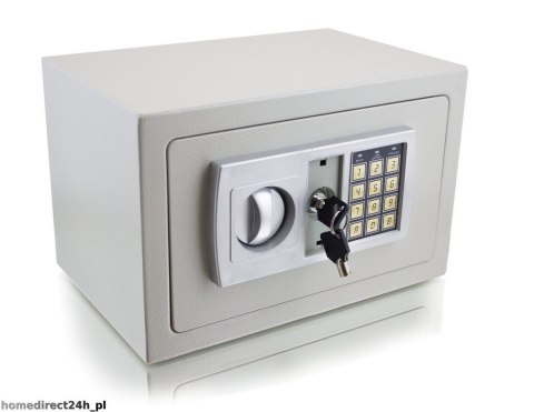 Sejf meblowy z zamkiem elektronicznym jasnoszary Pancerna szafka na szyfr Sejf meblowy z zamkiem elektronicznym jasnoszary Pancerna szafka na szyfr