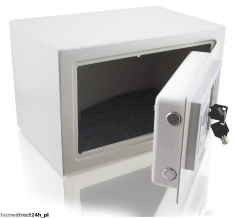 Sejf meblowy z zamkiem elektronicznym jasnoszary Pancerna szafka na szyfr Sejf meblowy z zamkiem elektronicznym jasnoszary Pancerna szafka na szyfr