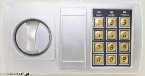 Sejf meblowy z zamkiem elektronicznym jasnoszary Pancerna szafka na szyfr Sejf meblowy z zamkiem elektronicznym jasnoszary Pancerna szafka na szyfr