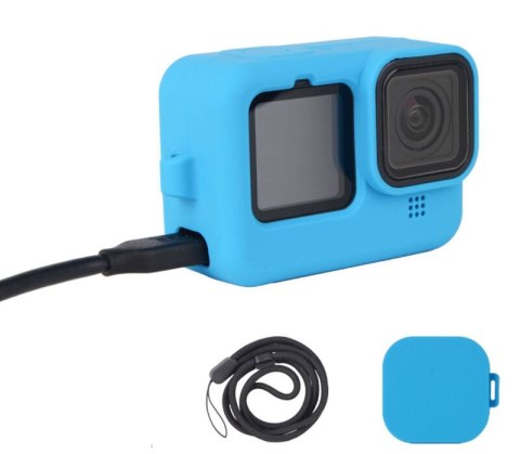 Silikonowe niebieskie etui na kamerke Gopro Silikonowe niebieskie etui na kamerke Gopro