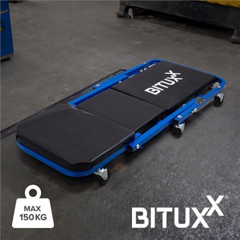 Składana Leżanka warsztatowa mobilna na kółkach Taboret do garażu BITUXX Składana Leżanka warsztatowa mobilna na kółkach Taboret do garażu BITUXX