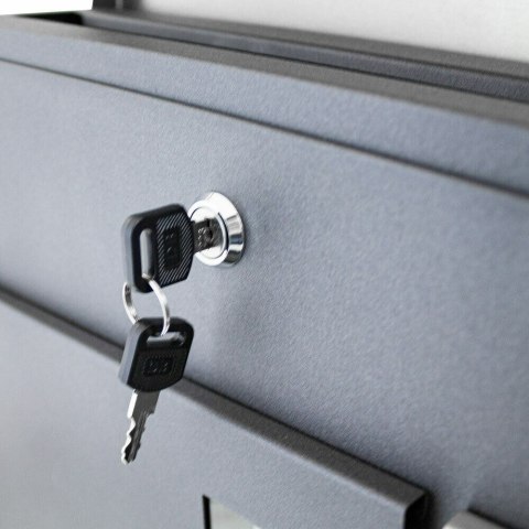 Skrzynka inox pocztowa na listy z gazetnikiem 37x37cm duża Skrzynka inox pocztowa na listy z gazetnikiem 37x37cm duża