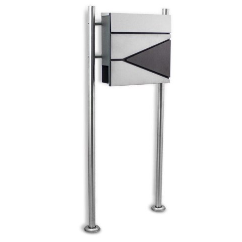 Skrzynka pocztowa na stojaku ze stali inox z gazetnikiem mocna odporna Skrzynka pocztowa na stojaku ze stali inox z gazetnikiem mocna odporna
