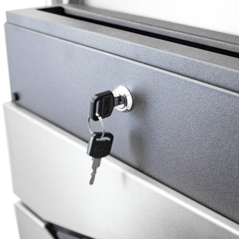 Skrzynka pocztowa na stojaku ze stali inox z gazetnikiem mocna odporna Skrzynka pocztowa na stojaku ze stali inox z gazetnikiem mocna odporna