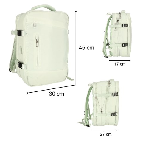 PLECAK PODRÓŻNY NA LAPTOPA BAGAŻ PODRĘCZNY RYANAIR WIZZAIR USB 30X45X27CM WODOODPORNY