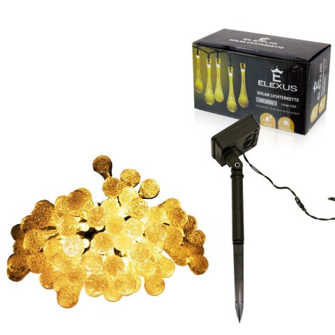 Światełka Solarny łańcuch zewnętrzny do ogrodu lampki LED 10m ciepłe łezki Światełka Solarny łańcuch zewnętrzny do ogrodu lampki LED 10m ciepłe łezki