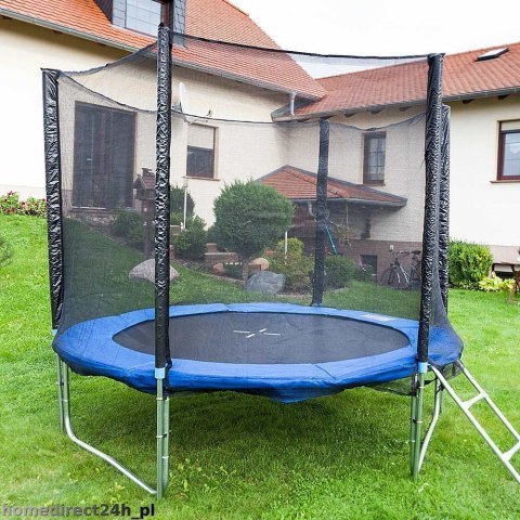 Trampolina ogrodowa duża 250cm z siatką osłonka i drabinka w komplecie Trampolina ogrodowa duża 250cm z siatką osłonka i drabinka w komplecie
