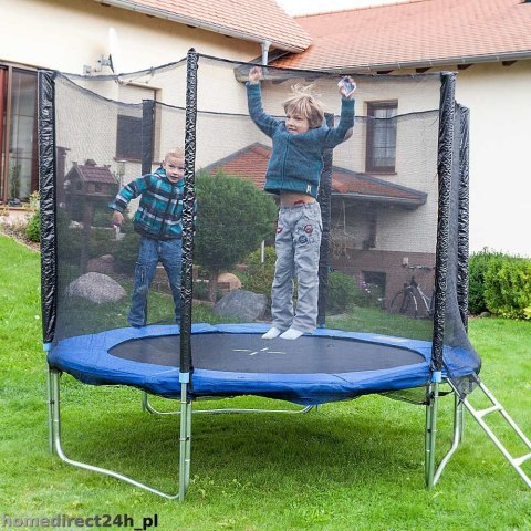 Trampolina ogrodowa duża 250cm z siatką osłonka i drabinka w komplecie Trampolina ogrodowa duża 250cm z siatką osłonka i drabinka w komplecie