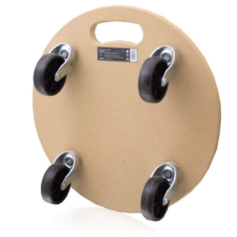 Wózek transportowy do 200kg płyta okrągła mdf 38cm na kółkach do przewożenia Wózek transportowy do 200kg płyta okrągła mdf 38cm na kółkach do przewożenia