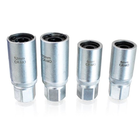Zestaw wkrętaków do śrub dwustronnych 4 wkrętaki 1/2" 6-12mm Zestaw wkrętaków do śrub dwustronnych 4 wkrętaki 1/2" 6-12mm